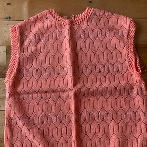 Vintage peach silver shimmer sleeveless top